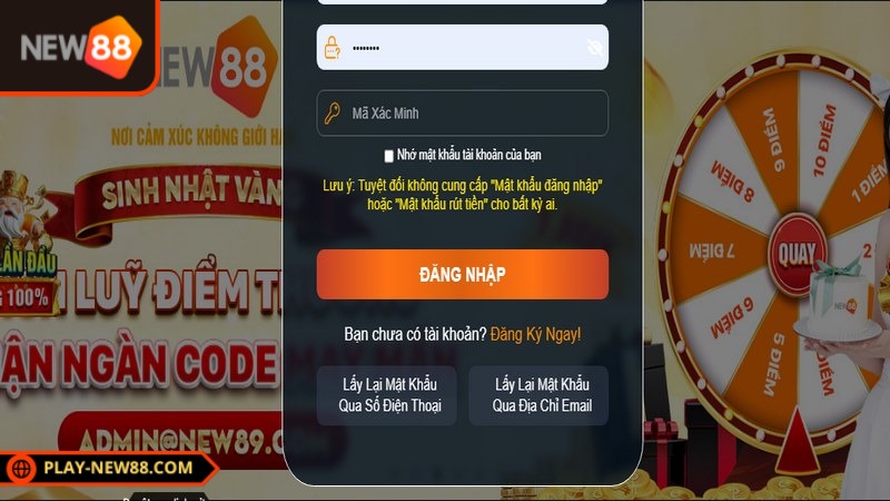 Nhấn “quên mật khẩu” và thực hiện các bước để khôi phục